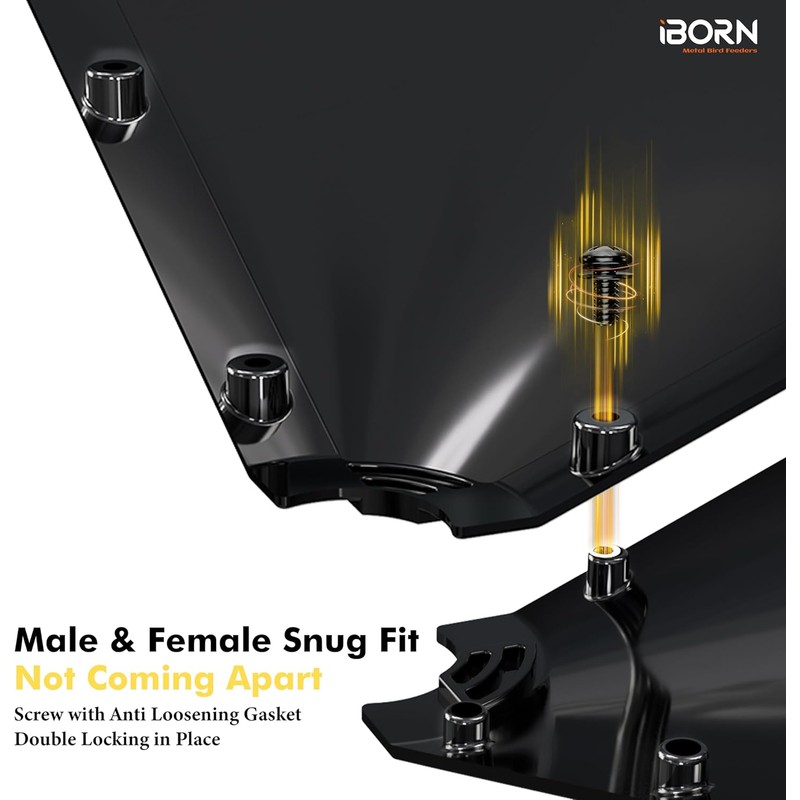iBorn Squirrel Baffle for Bird Feeder Pole, 19.5” Oversized Squirrel