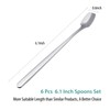 6 PCS Coffee Spoons Set, Dessert Spoons, Iced Tea Spoons