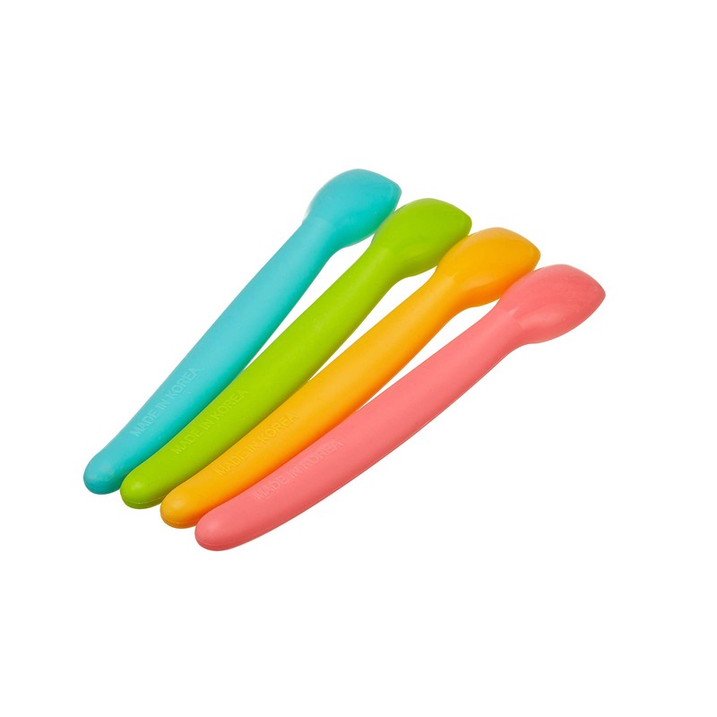 Innobaby Silicone Baby Spoon with Carrying Case Gum Friendly, Green