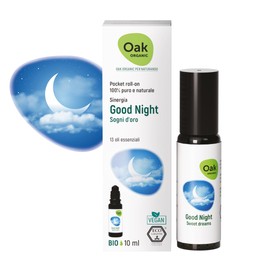 OAK ORGANIC for NATURANDO Good Night Roll-On 10 ml für Qualitätsschlaf - Mischung aus 13 ätherischen Ölen Bio & Vegan für Schlaf