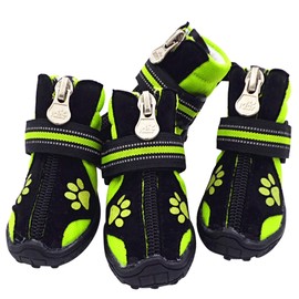 URBEST Dog Winter Shoes, Dog Boots Sports Non-Slip Pet Dog Anti-Slip Sole, Water Resistant Boots for Dogs 2 Pairs