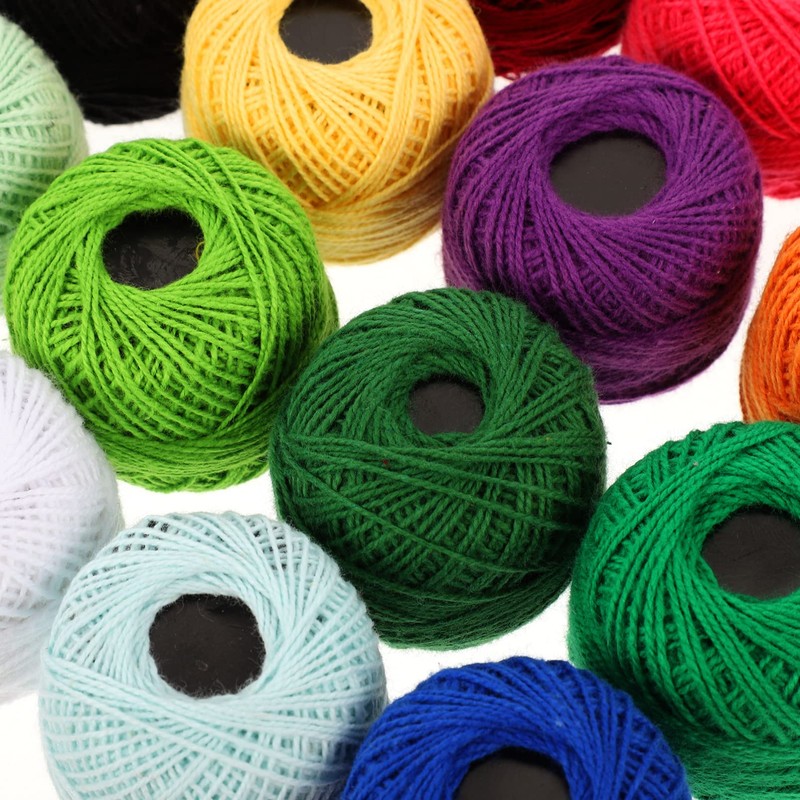 NOLITOY 16 Rolls Colorful Hand Sewing Cotton Thread for DIY