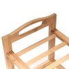 BambooMN 3-Tier Bamboo Wood Shoe Rack, for Entryway or Doorway