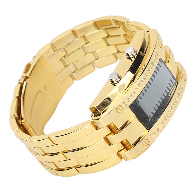 Men's Watch Fashion Exquisite Waterproof Alloy Men's LED Watch with