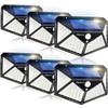 VINHMOR Solar Lights Outdoor 6 Pack, 100LED/3 Modes 270° Lighting