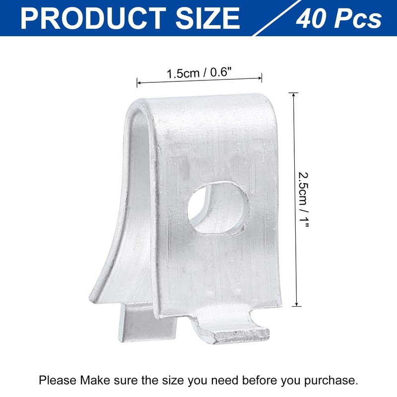 sourcing map 40 Pcs Shelf Bracket Clips, Cabinet Shelf Clips