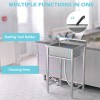 Unbranded 28"x24"x40" Commercial Kitchen Sink Single Bowl Stainless Steel Utility