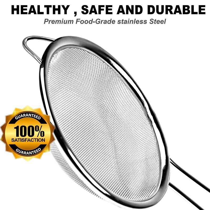Anaeat Fine Mesh Strainers - Premium Stainless Steel Colander Sieve