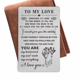 Resdink I Love You Gifts for Her Women, Romantic Valentine's Day Card for Girlfriend Wife, Female Anniversary Love Gifts Card,Woman Mini Love Note, Christmas