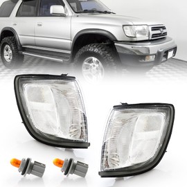 USR DEPO 99-02 4Runner Corner Lights - All Clear Lens Front Corner Signal Light Set (Left + Right) Compatible with 1999-2002 Toyota 4 Runner