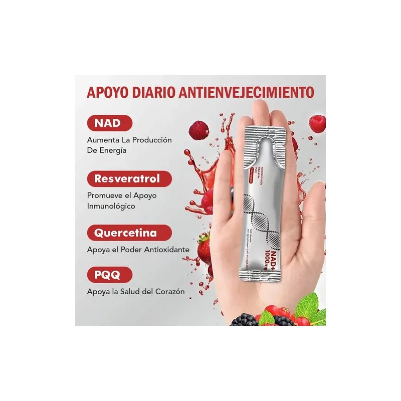 Nad 1000mg Nicotinamida Ribósido Pqq Resveratrol 30pcs