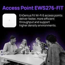 EnGenius Wireless AP (EWS276-FIT) | True 4X4 Wi-Fi 6 Dual Band AX3600 | 2.5Gbe PoE+ | Cloud & App & OnPrem Control Options | WPA3, MU-MIMO, Mesh & Seamless Roaming | Power Adapter Not Included