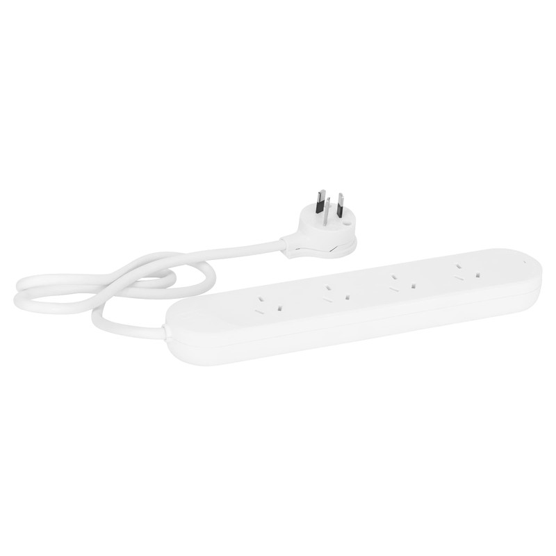 HPM 4 Outlet Surge Protected Powerboard White