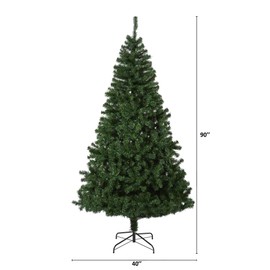 Nearly Natural 7.5ft. Northern Tip Pine Artificial Christmas Tree with 400 Clear LED Lights