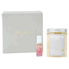 SHIGETA Body Care Kit, REFRESH (Light Up Bath Salt, 10.9 oz (285 g) & Essential Oil, Roll-on, Refresh, 0.2 fl oz (6 ml) Set