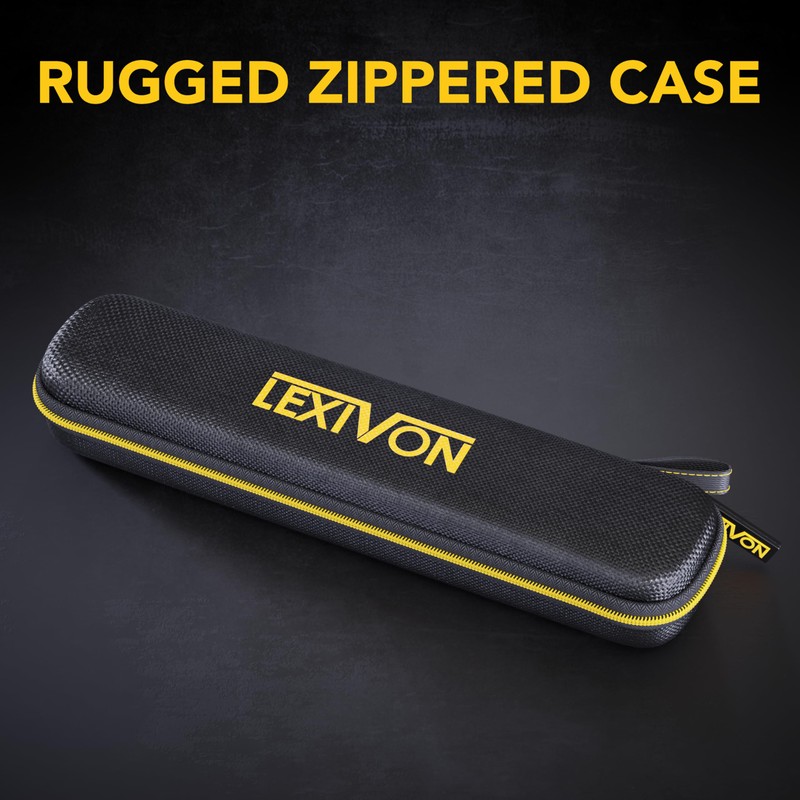 LEXIVON Aluminum Digital Angle Finder Gauge, 7-inch/180mm Multi-Purpose Protractor, Includes