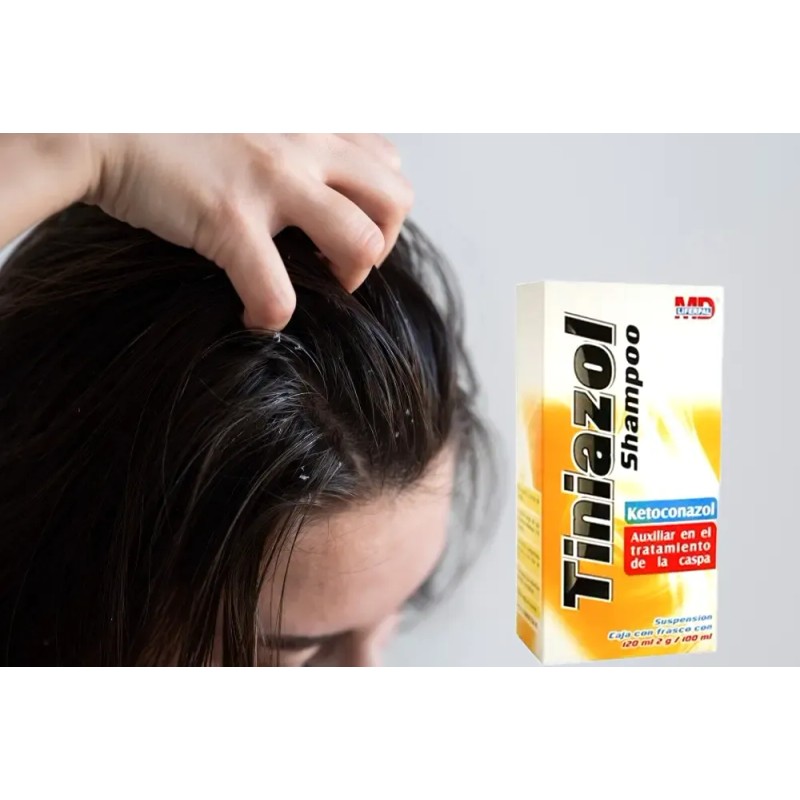 Md Liferpal - Tiniazol Shampoo Anticaspa 120ml Ketonazol - Pack5