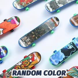 Pack of 12 Finger Skateboards, Mini Finger Skateboards Set, Stylish Finger Skateboards, Professional Finger Toy, Board Party Bags for Teenagers, Children's Birthday Gifts (Random Patterns)