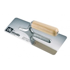 AUSONIA - 42173 Stainless Steel Smoothing Trowel Trapezoidal with Rounded Edges 27 x 11 cm Ideal for Polishing Marble Material or Venetian Stucco
