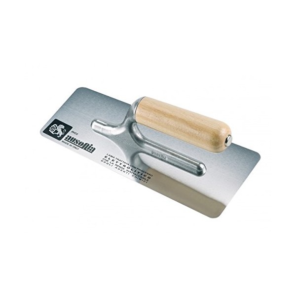 AUSONIA - 42173 Stainless Steel Smoothing Trowel Trapezoidal with Rounded