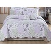 PRIME LINENS Luxury Quilted Patchwork Bedspread Bed Throw 3 Piece