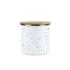 Purely Home Aqua Blue Polka Dots Decaf Tea Storage Canister