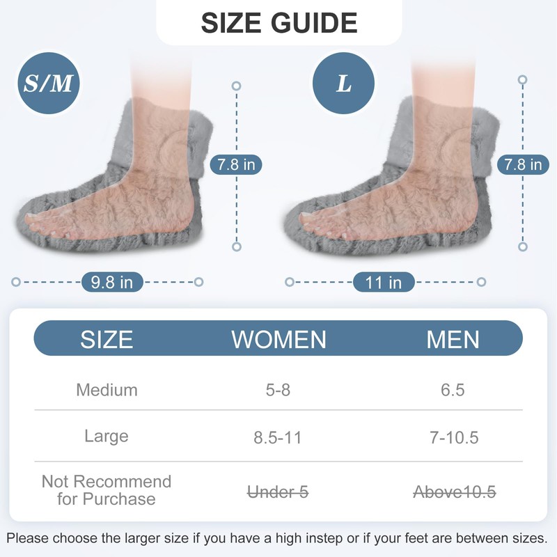 Microwavable Feet Booties for Discomfort Reduction, Heating Foot Warmer for