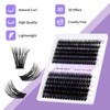 Individual Eyelashes 3D 60+80D 12-16mm D Curl Mixed Natural Cluster