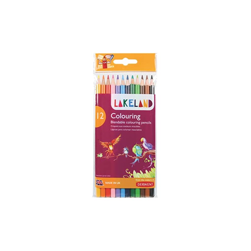 Lakeland Colouring Pencils, Set of 12, School or Home Use,