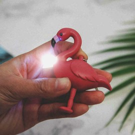 Flamingo L.E.D Keychain Toy Key Ring Chain w/Light and Sound