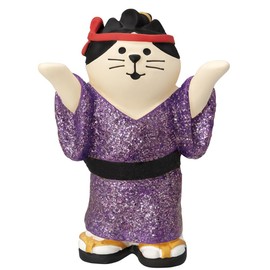 Decole Concombre ZCB-35255 Glitter Samurai Cat Approx. 1.8 x 1.0 x 2.4 inches (46 x 25 x 60 mm)