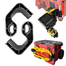 Packout Cord Holder w/Built-in Tool Hanger | Tough ABS Injection Molded Plastic | Packout Cord Wrap | Extension Cord Holder for Milwaukee Packout | Packout Extension Cord Holder | Packout Tool Hanger