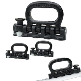 2 x quadruple fitting end fitting for airline rail 4000 daN, foldable