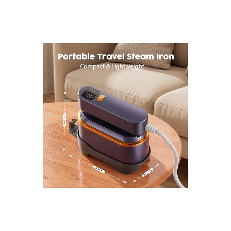 Droyek 2-in-1 Portable Travel Steamer & Iron - Fast Heat