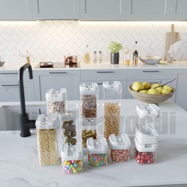 Food Storage Containers with Lids, 5 Pieces Set Airtight Food Containers , Interchangeable Lock Design