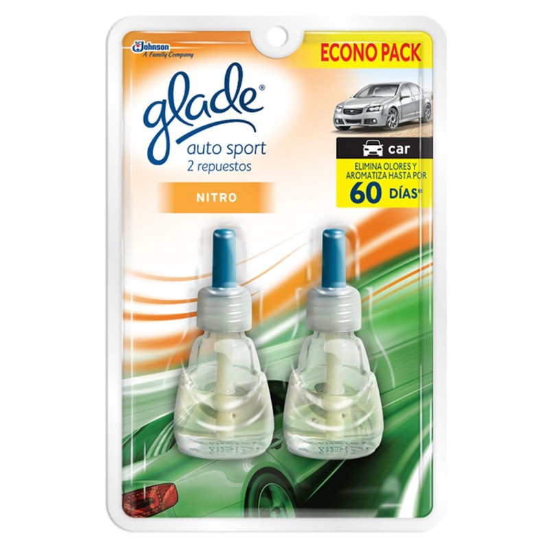 Glade Aromatizante de Ambiente Continuo para Auto, Repuesto, Aroma Auto