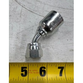 Parker 1/2" Parker Crimp Style Hydraulic Hose Fitting 13743-8-6 Female Swivel Steel