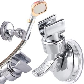 PARENCE. - Removable Adjustable Shower Head Bracket - Suction Cup Wall Mount for Shower Head, Handheld Shower 360°