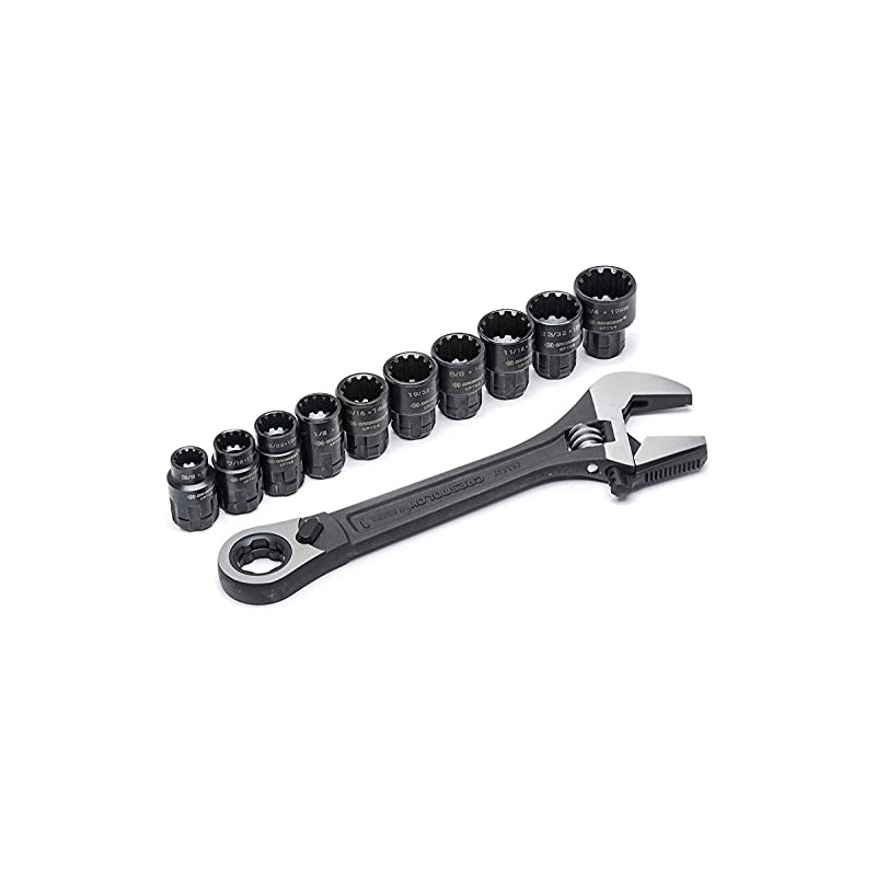 Crescent X6 Pass-Thru Adjustable Wrench Set 11 Piece