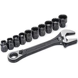 Crescent X6 Pass-Thru Adjustable Wrench Set 11 Piece