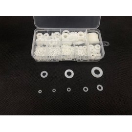 ShaYuLaLa M2-M10 500 Pcs Nylon Flat Washer Set with Plastic Storage Box