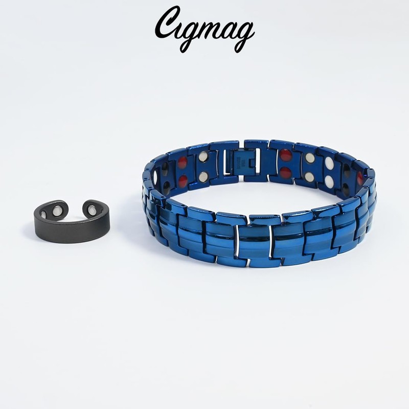 Cigmag Lymphatic Drainage Magnetic Bracelet Men's 4 Elements Ultra Strong