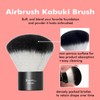 M1 Kabuki Makeup Face Brush, Soft Synthetic Bristles, Compact, Versatile,