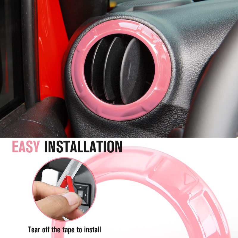 4PCS Center Console Dash Air Conditioner Vent Cover Trim Interior