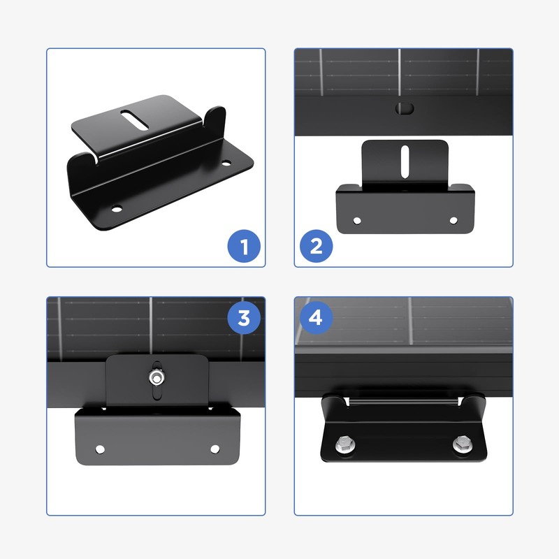Callsun Solar Panel Mounting Z Brackets, Lightweight Aluminum Corrosion-Free Mounting
