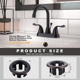 Sink Overflow Ring Oil Rubbed Bronze: ARCORA 2 Pack Bathroom Kitchen Sink Basin Trim Overflow Cover Hole Insert Cap