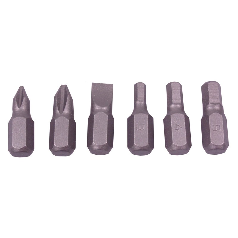 E-Value ERD-5 Stubby Ratchet Screwdriver with Built-In Bits