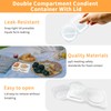 NIXNEHC 13 Sets reusable double compartment snack containers with lids,Suitable