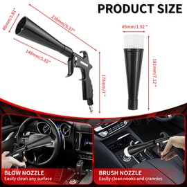 HANDY High Pressure Car Interior Cleaning Gun Interior Dryer Hair Dryer Car Detail Gun Fast Drying Blows Away Dust and Dirt Using Air