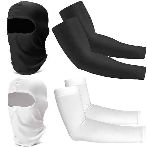KMOLY Balaclava Ski Face Mask And Arm Sleeves Set for